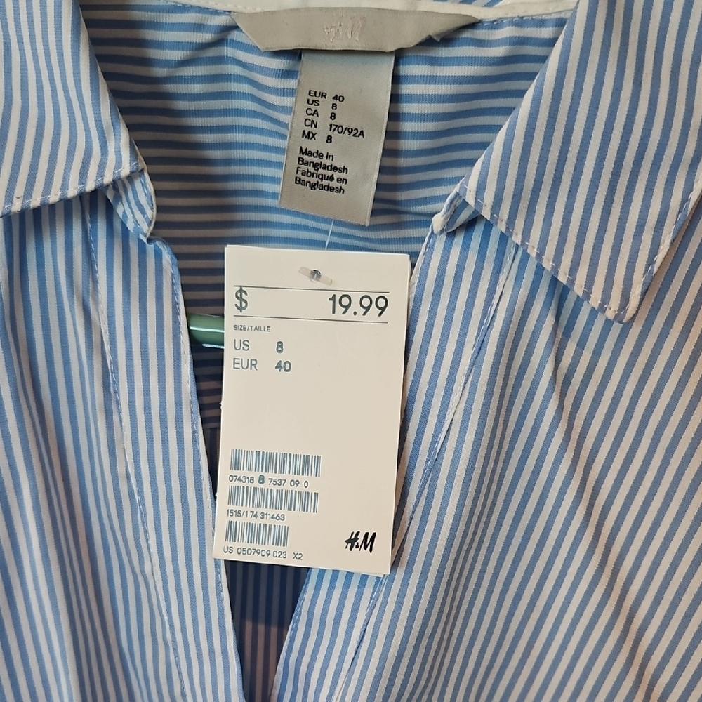 Blue Striped Women's Shirt - Picture 2 of 3